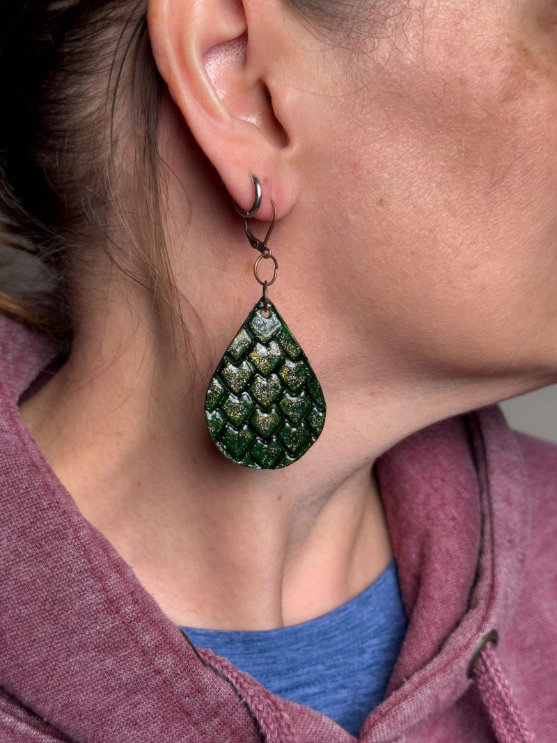 Dragon Scale Earrings - Image 3