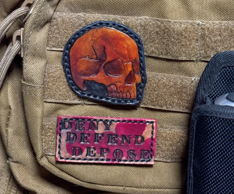 Leather Skull Morale Patch - Image 4