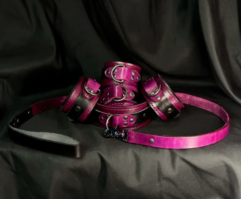 Collar Cuff Leash Full Restraint Set